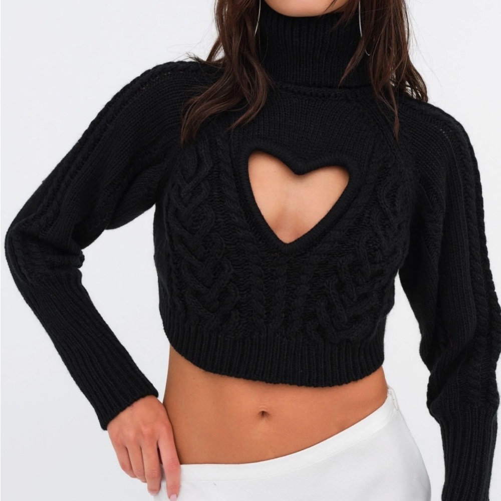 For Love and Lemons Vera heart cutout sweater!